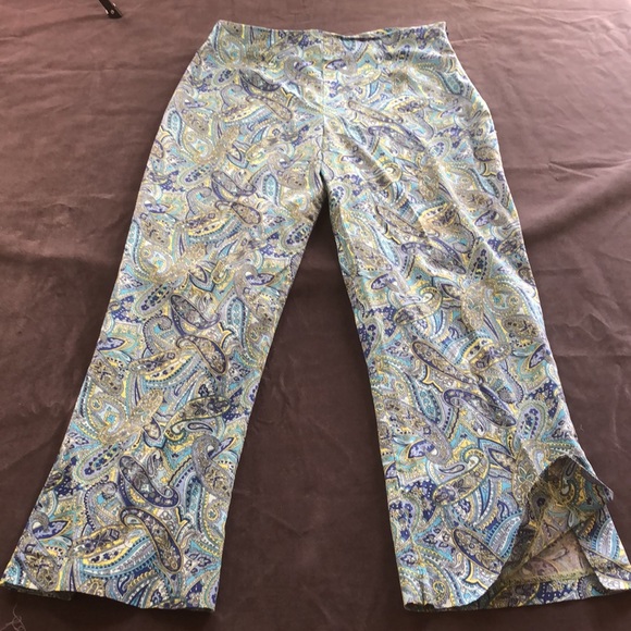 Vintage Work Order Capri paisley pants Size:4 - Picture 2 of 5
